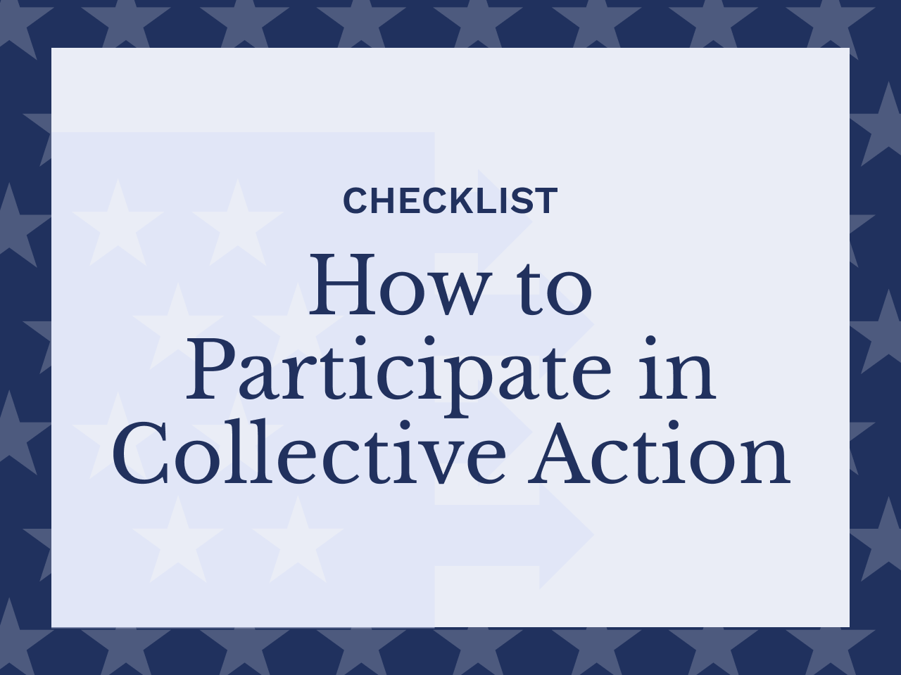 How Do I Participate in Collective Action Today?