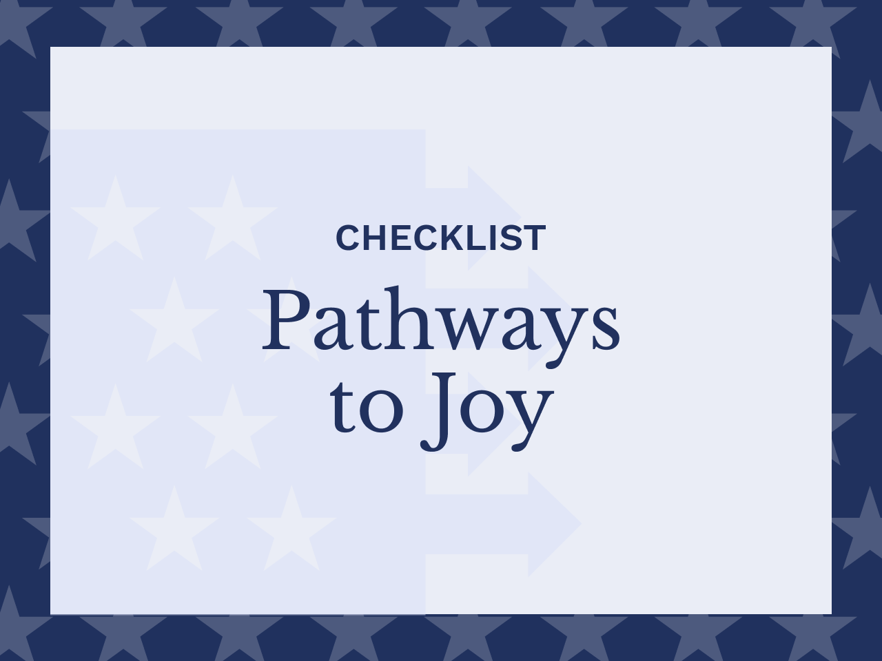 Checklist: Pathways to Joy