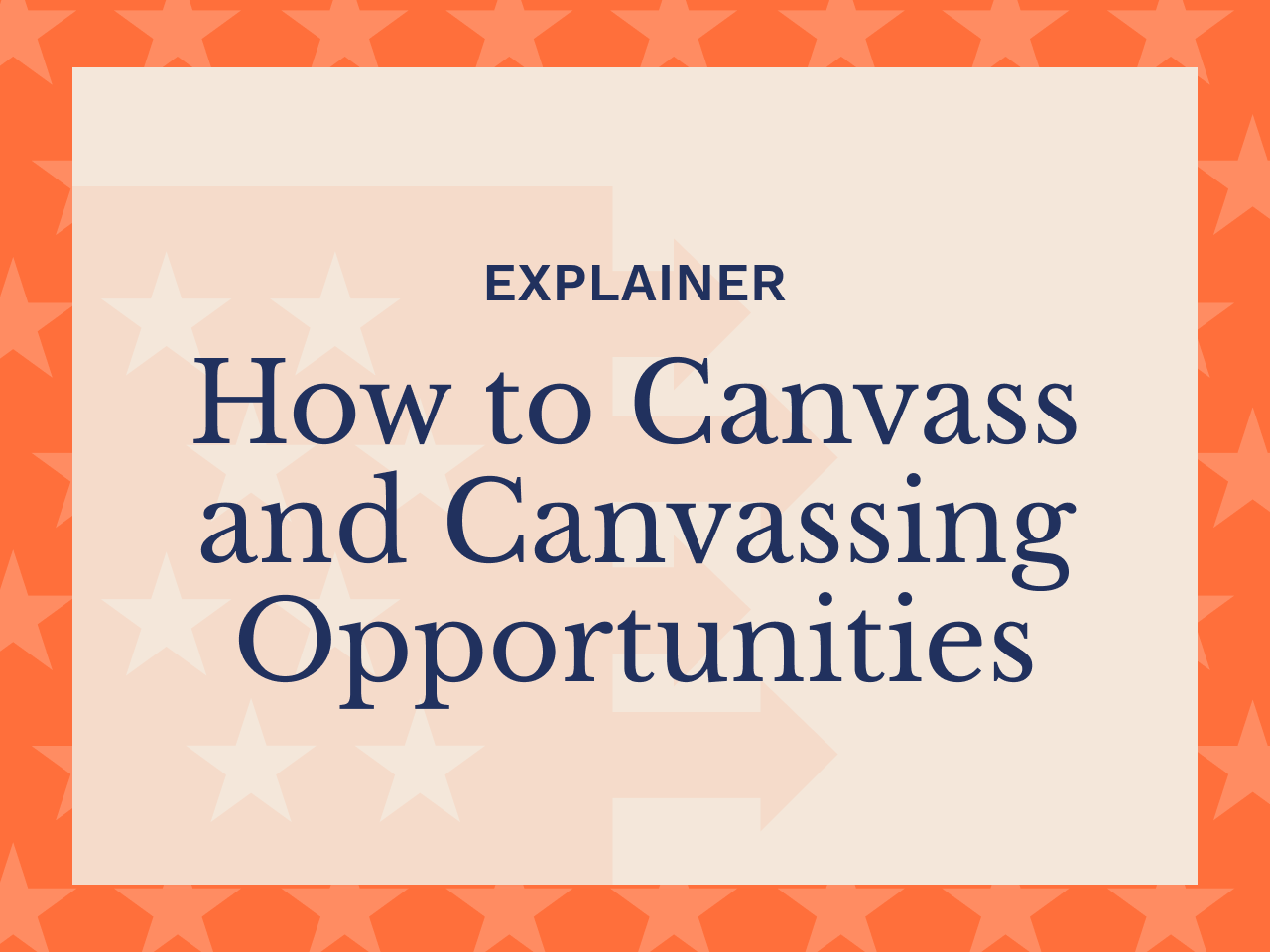 How to Canvass